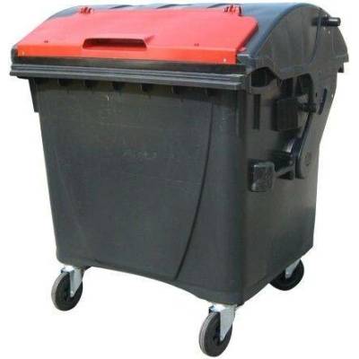 MEVA-TEC Plastový kontejner 1100 litrů černo-červený V/V