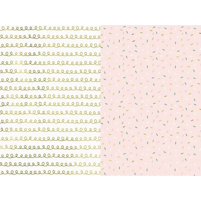 Baliaci papier ružový a biely 70 x 200 cm - 2 ks