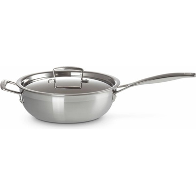 Le Creuset Panvica na soté CLASSIC 24 cm, 3,3 l, strieborná, nerezová oceľ