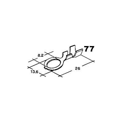 kabelové oko 8,2mm drát 1,5-4mm