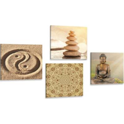 Set obrazů ve stylu Feng Shui - 4x 40x40