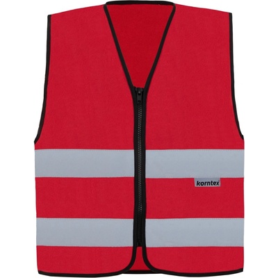 Korntex hi-vis rx217 cologne / Светлоотразителна жилетка с цип - червен l (76r21700403)