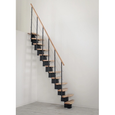Minka STAIRS Přímé modulové schodiště Quatro buk/černá, 298 cm