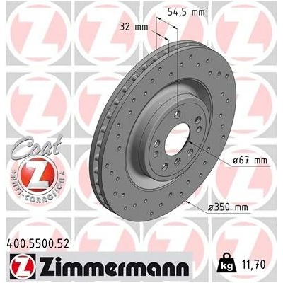 Brzdový kotúč ZIMMERMANN 400.5500.52 (400550052)