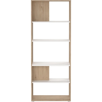 Tvilum Етажерка за книги в дъбов декор в бял и естествен цвят 80x205 cm Sign - Tvilum (65592hl49)