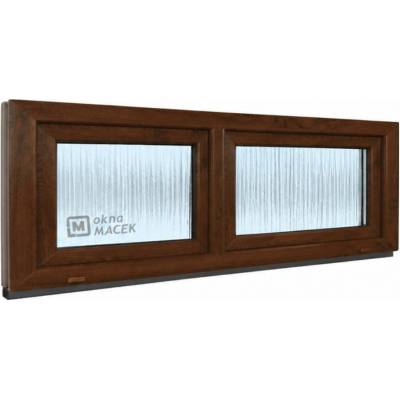 Kömmerling 70 Ad S/S 1800 X 500 mm Tmavý Dub/Tmavý Dub oboustranně Sklo Ornamentální kůra čirá Neotevíratelné