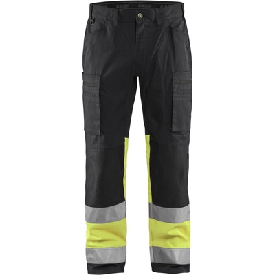 Blåkläder AB 1551 výstražné nohavice Cerná/žltá