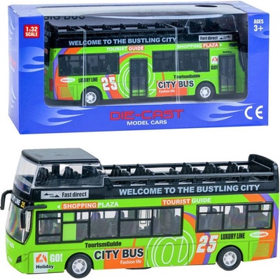 Joko Poschodový Autobus so svetlom a zvukom + otváracie dvere, zelený