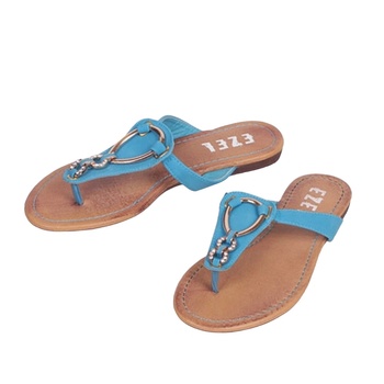 Ежедневни дамски чехли в синьо