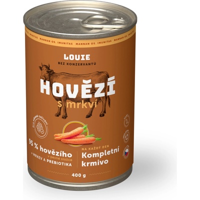 Louie Adult Hovädzie s mrkvou 400 g