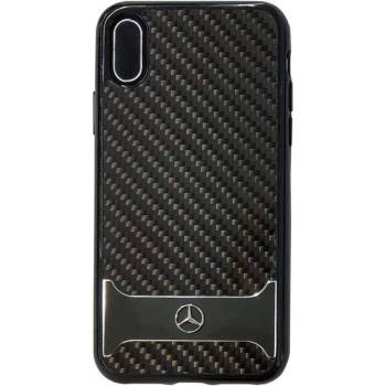 Mercedes-Benz Dynamic Carbon Fiber Hard Case - дизайнерски карбонов кейс за iPhone XS, iPhone X (черен)