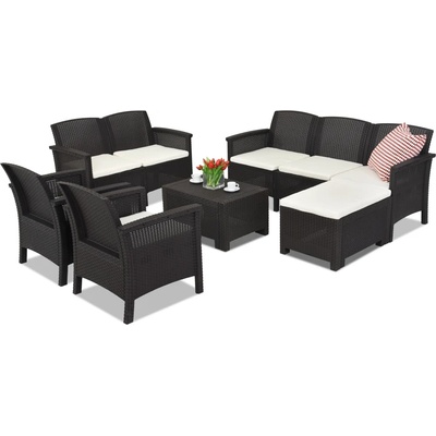 BICA Диван техноратан Венеция Релакс Ъглов 8 Бика кафяв (bcvenlcor8br)