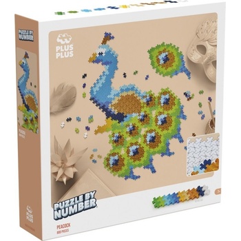 Plus-Plus Skládej podle čísel - Páv 800 ks