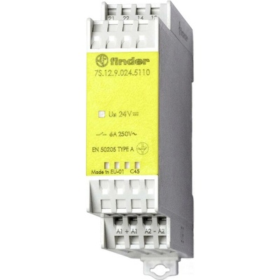 Finder 7S.12.9.024.5110 průmyslové relé , 24 V/DC, 6 A, 1 spínací kontakt, 1 rozpínací kontakt, Tray, 1 ks