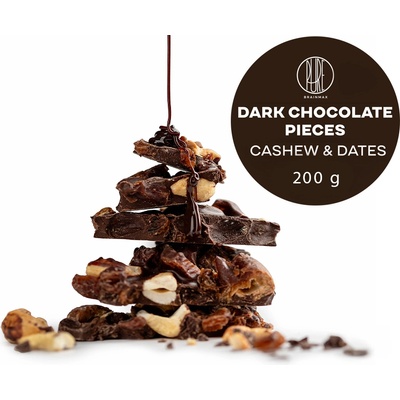 BrainMax Pure Pure® Начупен черен шоколад, кашу и фурми, БИО, 200 гр