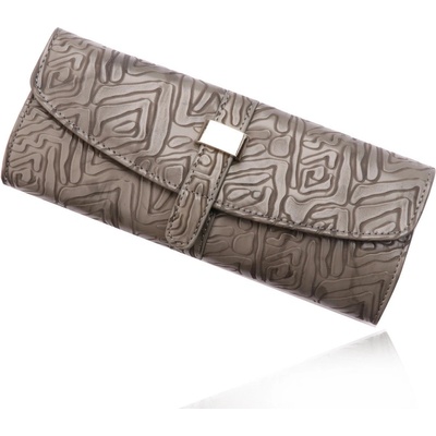 Šperky Eshop cestovní šperkovnice z umělé kůže AC25.16 šedá – Zboží Dáma