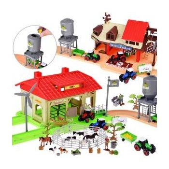 Jokomisiada FARM ANIMALS SERIES Large farm + tractor and animals 125pcs ZA4823