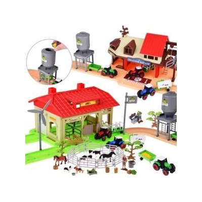 Jokomisiada FARM ANIMALS SERIES Large farm + tractor and animals 125pcs ZA4823