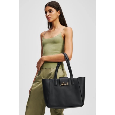 Кожена чанта Karl Lagerfeld K/SIGNATURE (A3W30133)