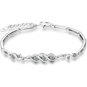 Silenti Jewelry Сребърна гривна "Импулс" - Лилав