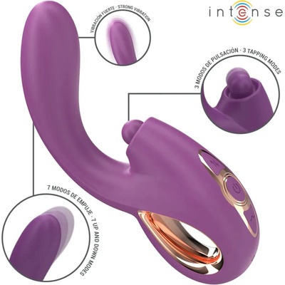 Intense lali multifunction g-spot vibrator tapping & thrust & vibration purple