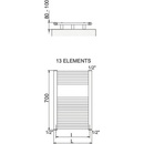Cordivari Lisa 22 Chromed 3551646101204 700 mm x 600 mm chróm