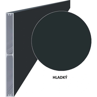 Hliníková plotová lamela 200x16 mm, tvar obdélník, model B, antracit (RAL7016) s hladkým povrchem (AL-PV11-A-3)