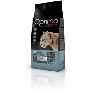 Visán Optima nova cat adult rabbit & potato (заек и картофи) 75% месо grain free, Хипоалергична, Суперпремуим храна за СРЕДНО АКТИВНИ котки от всички породи 2 кг