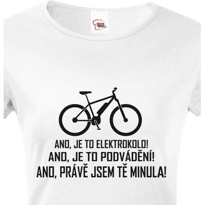 Dámské tričko Jezdím na elektrokole Bílá