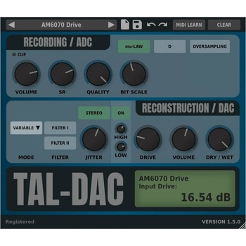 TAL SOFTWARE DAC Bit Crusher