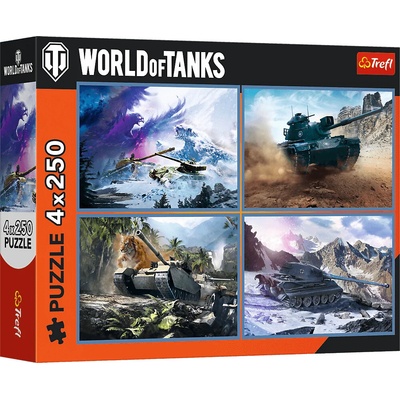 TREFL World of Tanks Veľká bitka tankov 4x250 dielov