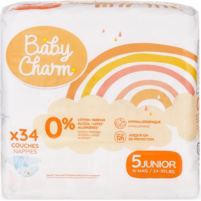 Baby Charm Super Dry Flex 5 Junior 11-16 kg 34 ks – Zboží Mobilmania