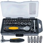 POWERMAT Комплект тресчотка с битове и вложки Powermat PM-ZBN-38ZN/ 38 бр (PM1610)