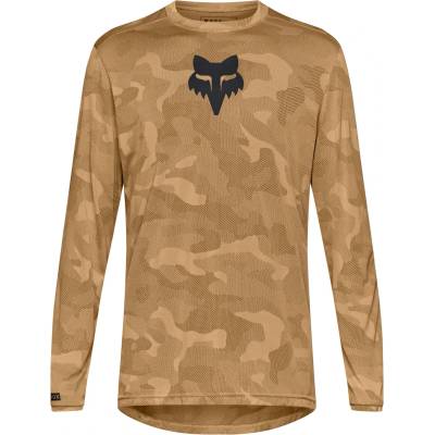 FOX Racing Мъжка фланелка с дълъг ръкав за колоездене FOX Racing Ranger Tru Dri L/S Jersey Cycling jersey - Nutmeg (056-3243-1313)