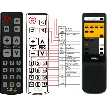 GENERAL YAMAHA VS92650 - съвместимо дистанционно управление на марката General (VS92650)