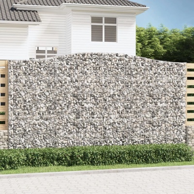vidaXL Габионни кошници арка 4 бр 400x30x220/240 см поцинковано желязо (3145906)