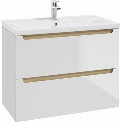 NATUREL Koupelnová skříňka s umyvadlem Naturel Stilla 80x60x45 cm bílá STILLAD08057U3 - STILLAD08057U3