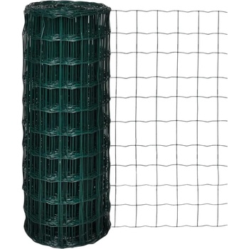 Image 1 of vidaXL Оградна мрежа, стомана, 25 x 1 м, зелена (140579)
