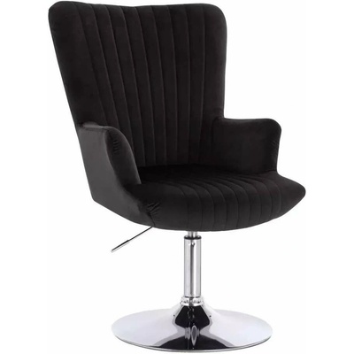 LuxuryForm Design Amadeo Velur na striebornom tanieri / čierne