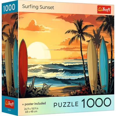 Trefl - Puzzle Surfing Sunset - 1 000 piese
