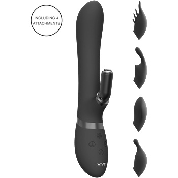 ostatní Chou - G-точков оргазмен заек със стимулатор на клитора - Черен