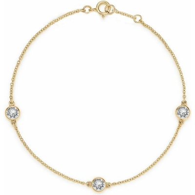 Swarovski e. dámsky zlatý náramok seb5805