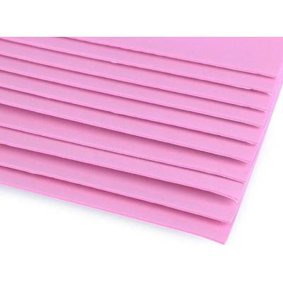 Pěnová guma Samolepicí Moosgummi 20x30 cm - 2ks Barva: sv. růžová