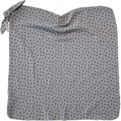 Pinkie letní deka Muslin Grey Heart