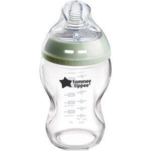 Tommee Tippee Стъклено шише за хранене Tommee Tippee Natural Start САМОСТЕРИЛИЗИРАЩО, 250мл, 0м+ (Natural Start)
