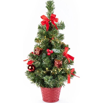 Vianočný stromček zdobený 50 cm, červená