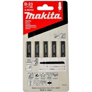 Makita - Комплект ножове за трион 14 TPI, дължина 76 мм, 5 бр. A-85743 (A-85743)