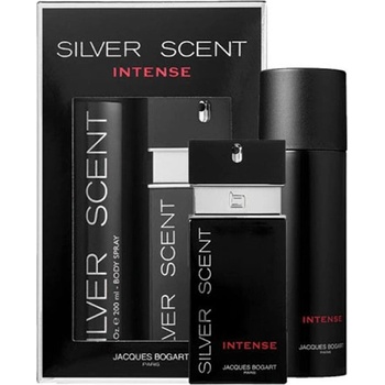 Jacques Bogart Silver Scent Intense подаръчен комплект с тоалетна вода 100мл и дезодорант 200мл за мъже 1 бр