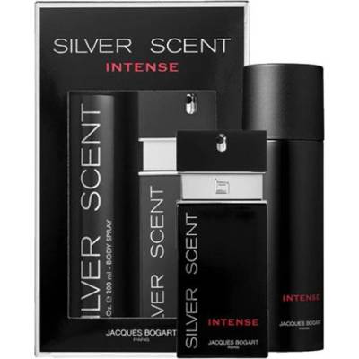 Jacques Bogart Silver Scent Intense подаръчен комплект с тоалетна вода 100мл и дезодорант 200мл за мъже 1 бр