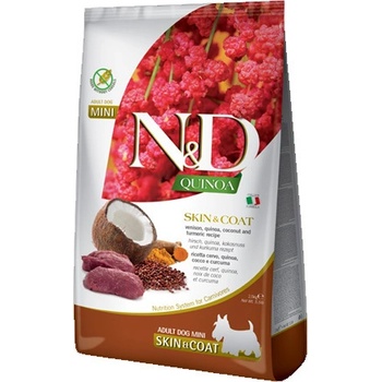 N&D N&D QUINOA SKIN&COAT VENISON Mini за мини породи с еленско месо, киноа, кокос и куркума 7kg